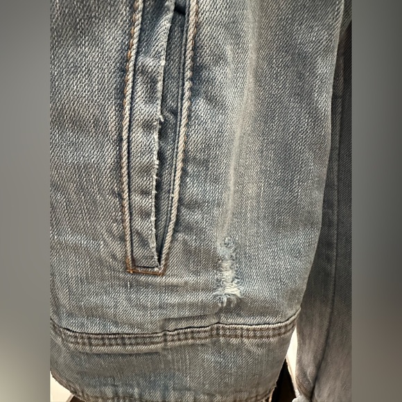 Free People Military Style Denim Jacket - Picture 7 of 10